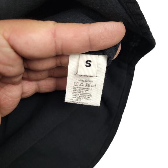 Rowan Men's Bray Short Sleeve Plaid Button-Up Shirt Sz Small Black Casual Preppy - Picture 5 of 11